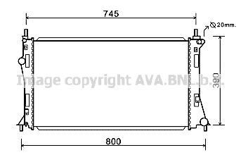 AVA QUALITY COOLING Радиатор, охлаждение двигателя MZ2249